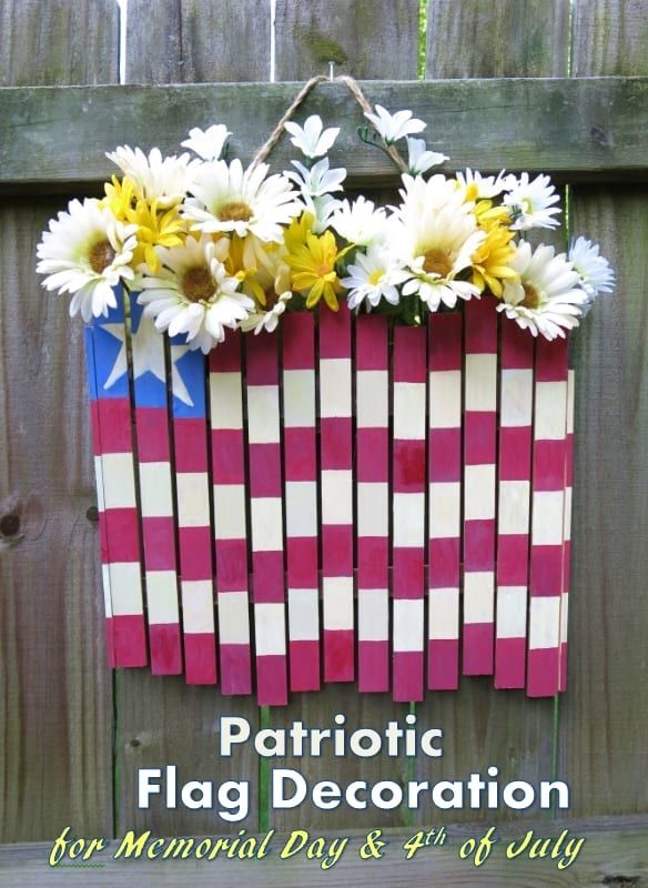 DIY Craft-zelfstudie: patriottische vlagdecoratie voor Memorial Day of 4 juli