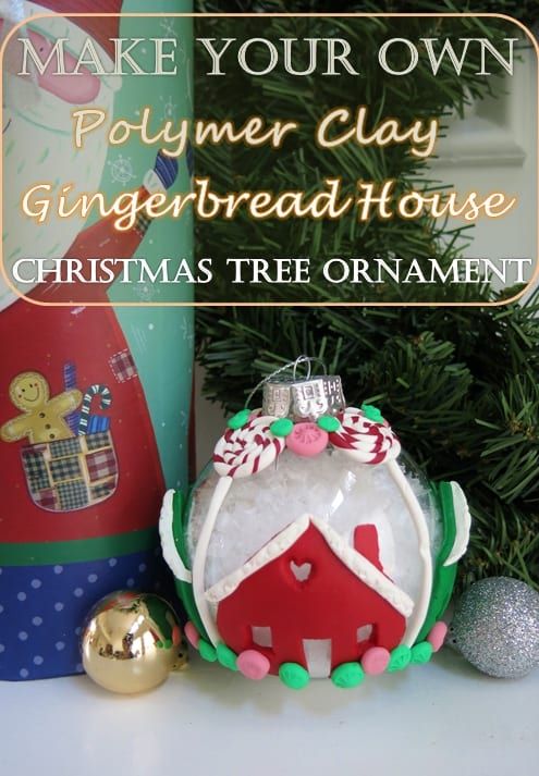 DIY Craft-zelfstudie: maak je eigen kerstboomornament van polymeerklei Gingerbread House