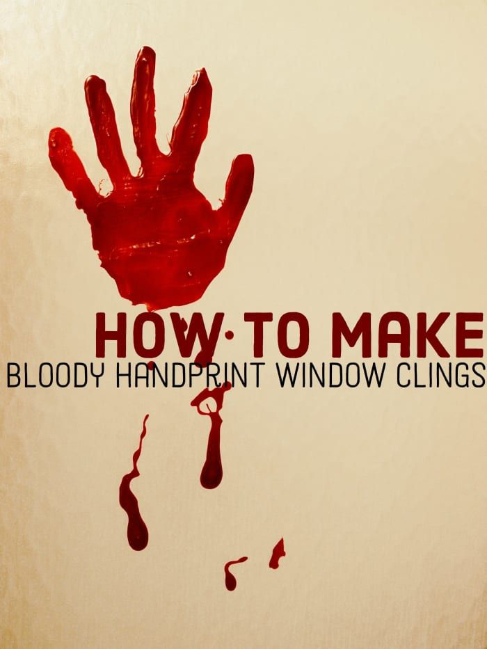 Faites-le-vous-même-sanglante-empreinte de main-fenêtre-s