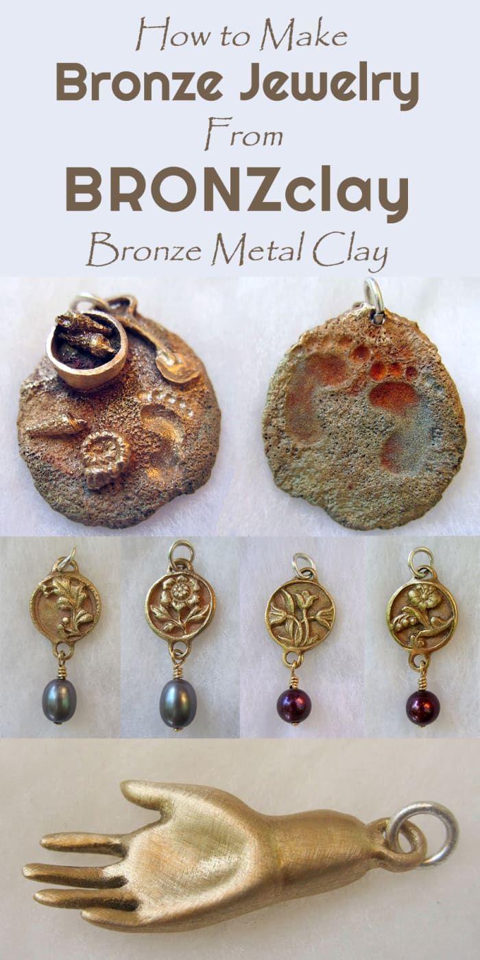 BRONZclay Bronze Metall Ton Schmuck Techniken