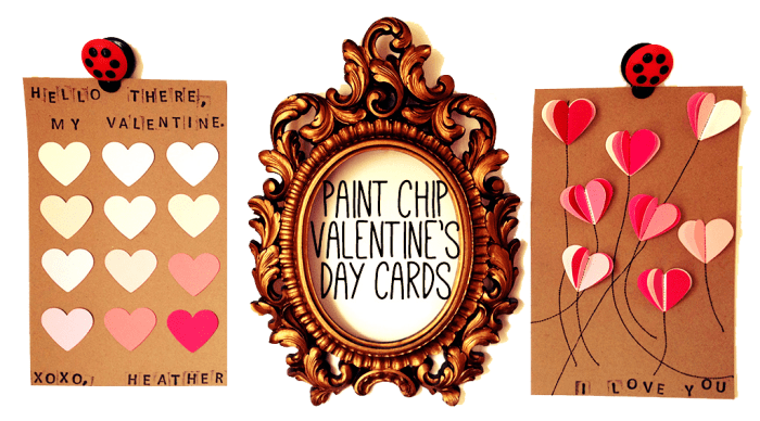 DIY Paint Chip Valentinstag Karten