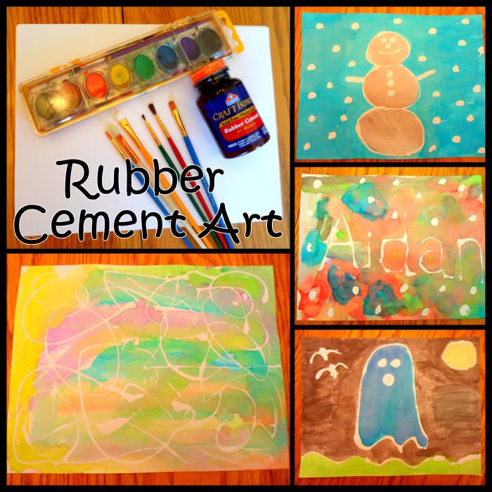 Gummi cement konst idéer för barn