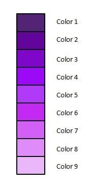 Ejemplo 1: espectro de color para pintar perlas