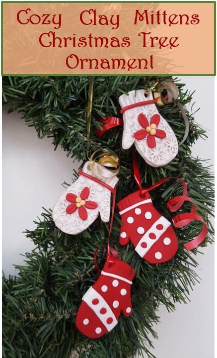 DIY Holiday Craft: Cosy Clay Mittens Christmas Tree Ornament