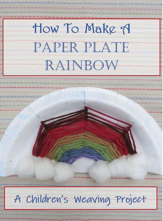 Wie man einen Pappteller-Regenbogen mit Garn macht: Ein Webprojekt für Kinder