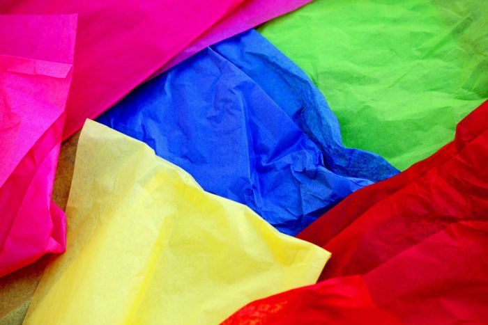 Seidenpapier in verschiedenen Farben
