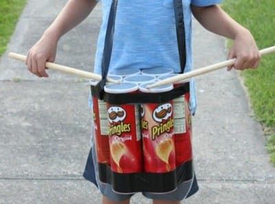 Pringles können Schlagzeug spielen