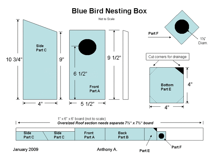 Bluebird Birdhouse планове