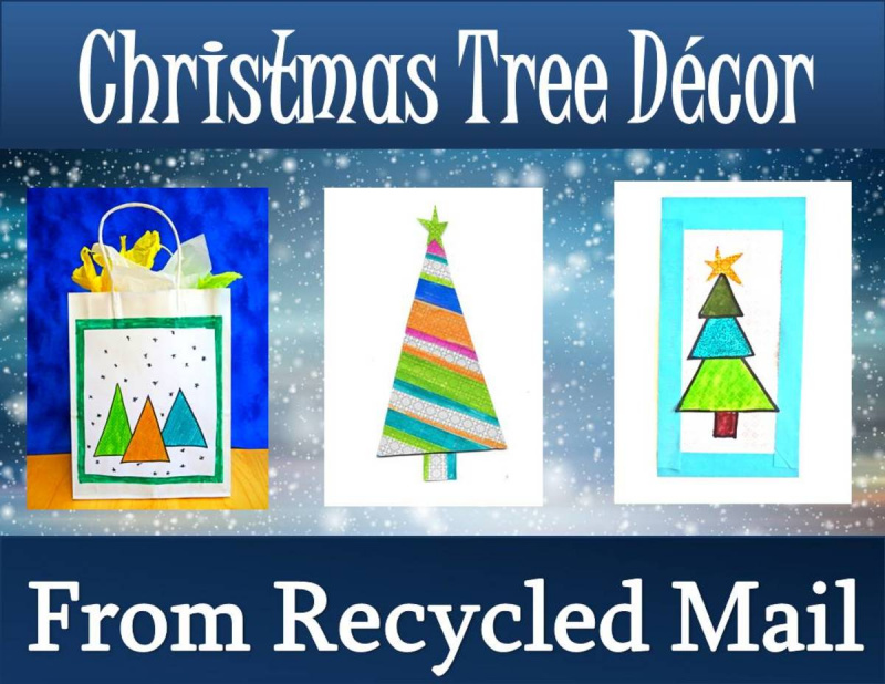 Изработете тези цветни коледни елхи от рециклирана поща