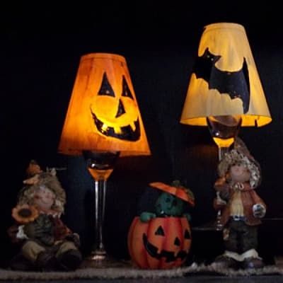 как да си направя лампа за хелоуин-бокал