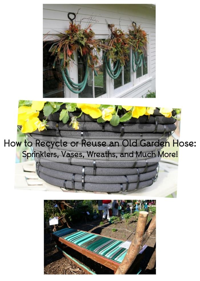 Kā pārstrādāt vai atkārtoti izmantot veco dārza šļūteni