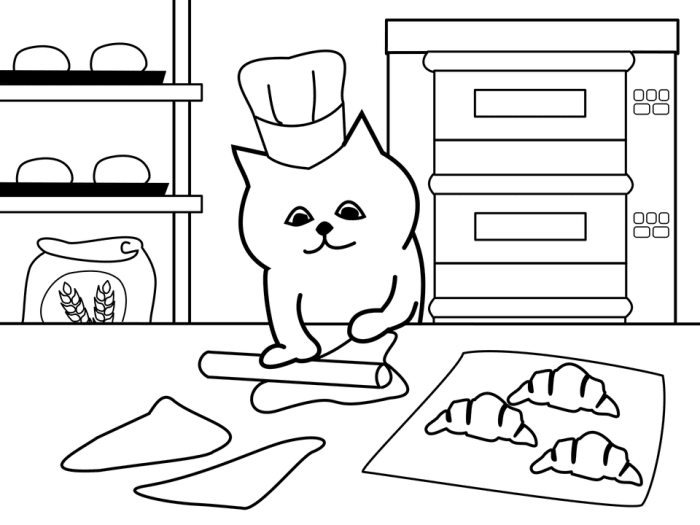 Schau dir diesen Kätzchen-Knetteig in seiner Bäckerei an!