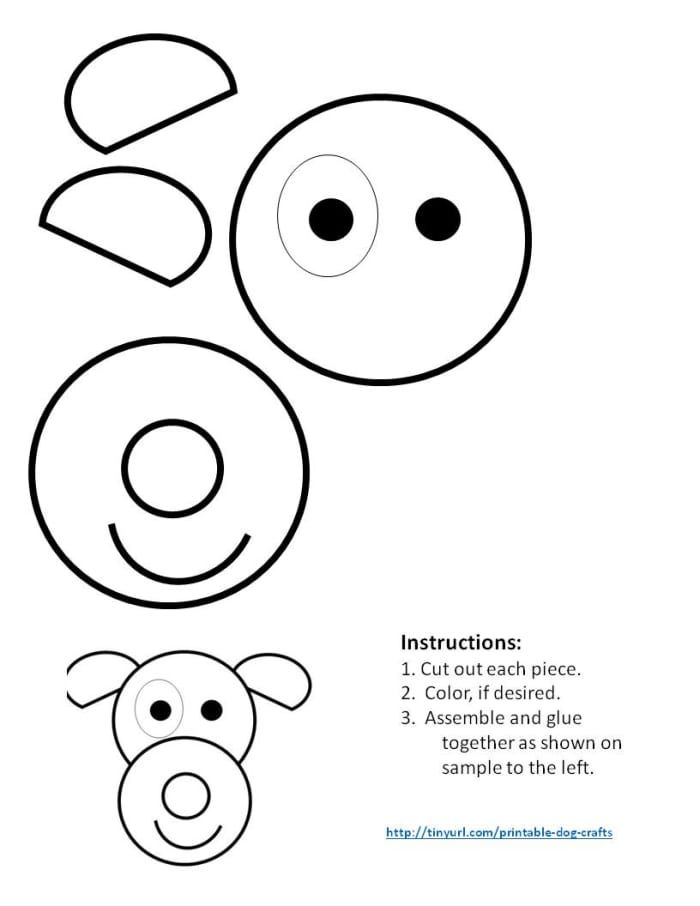 Modèle pour chien fait avec des cercles