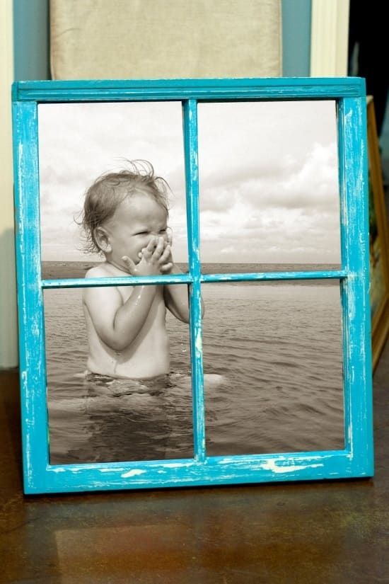 DIY-kreative-Wege-um-alte-Fenster-als-Bilderrahmen wiederzuverwenden und wiederzuverwenden
