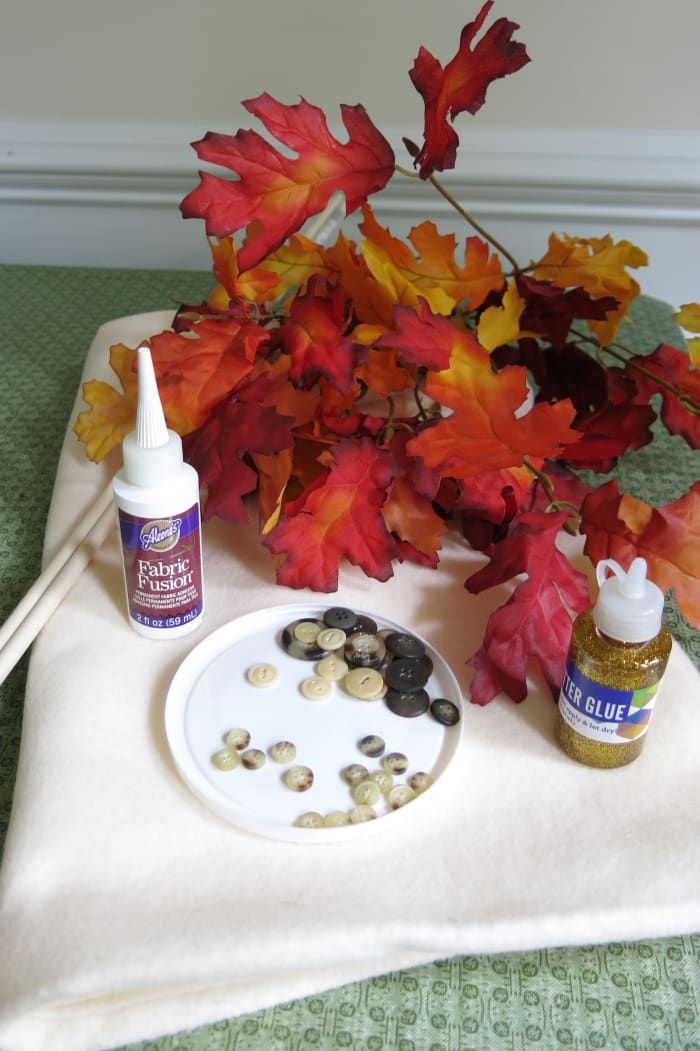 Материали за изработване на банер за есенни листа без шиене