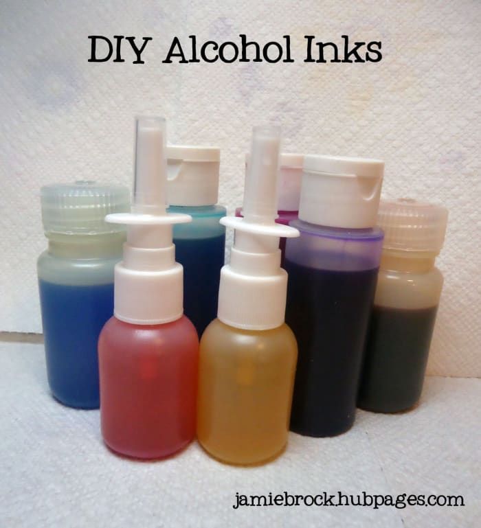 Suministros para manualidades de bricolaje: haga sus propias tintas con alcohol