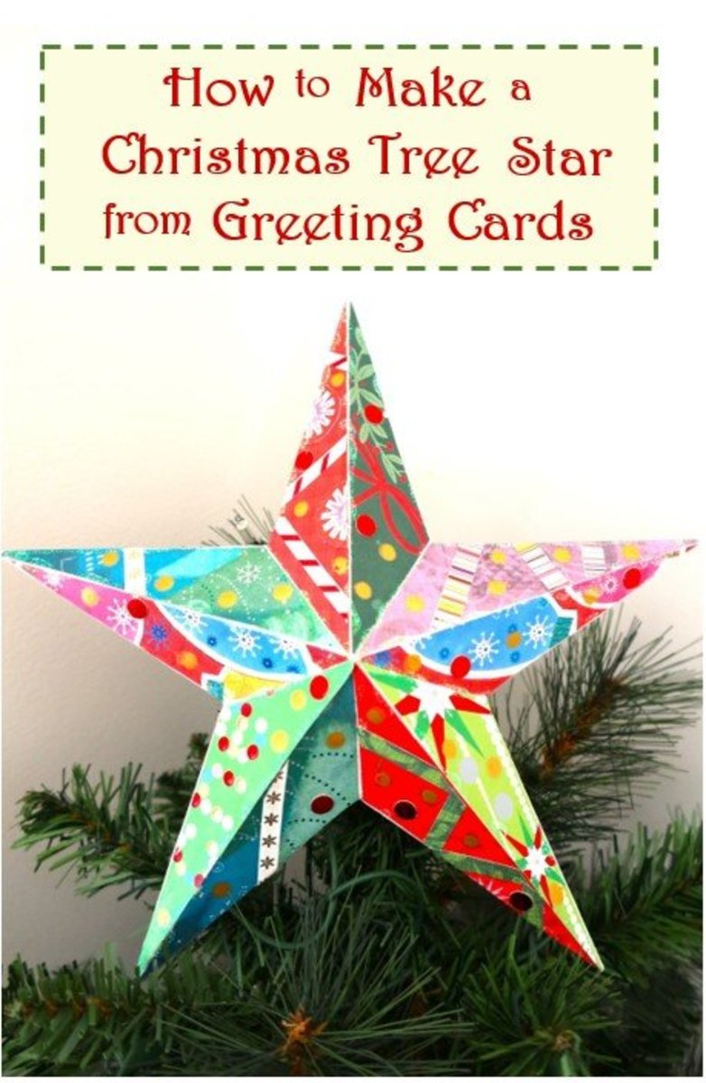 Comment faire une étoile de sapin de Noël à partir de cartes de vœux recyclées