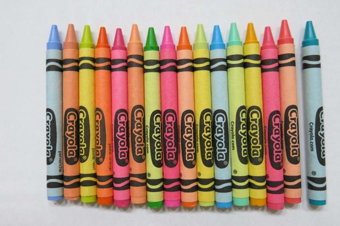 Agrupación de colores de crayón pastel