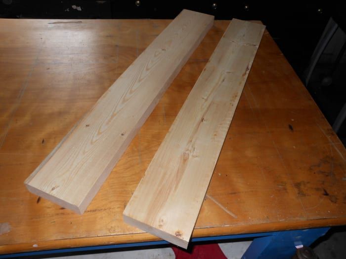 Se utilizan tablas de pino comunes de 2 x 6