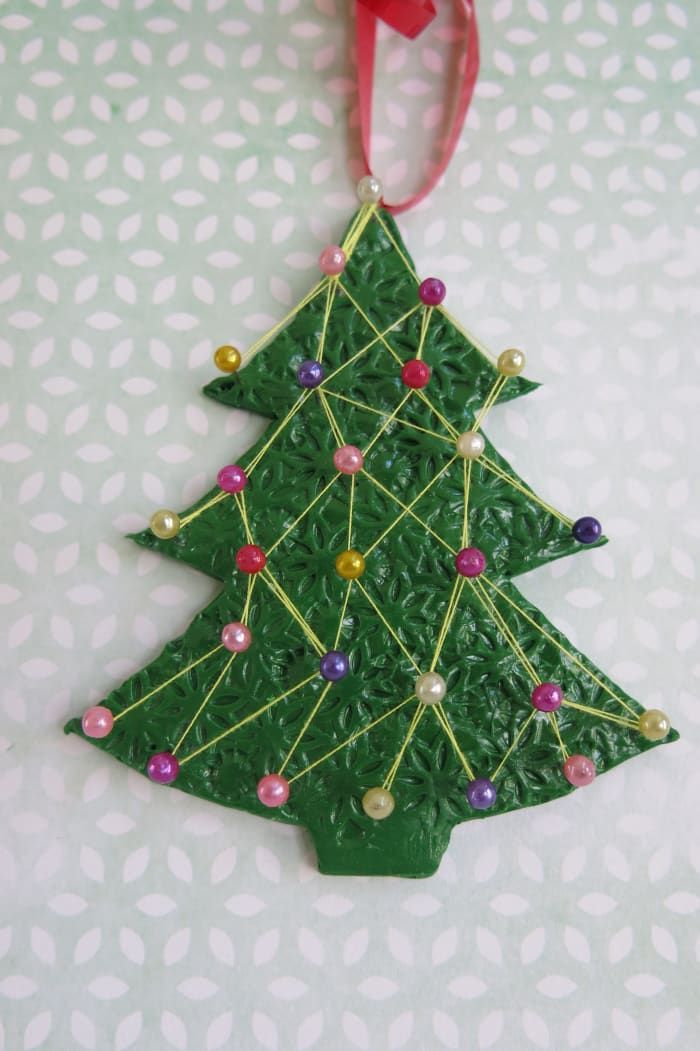 DIY-Urlaub-Handwerk-String-Kunst-Weihnachten-Baum-Dekoration
