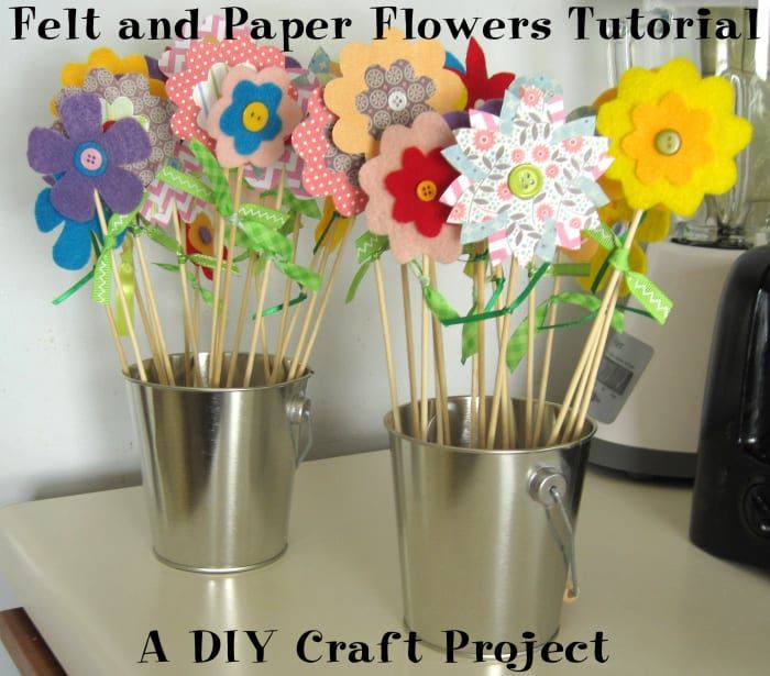 Tutorial für Filz- und Papierblumen: DIY Craft Project