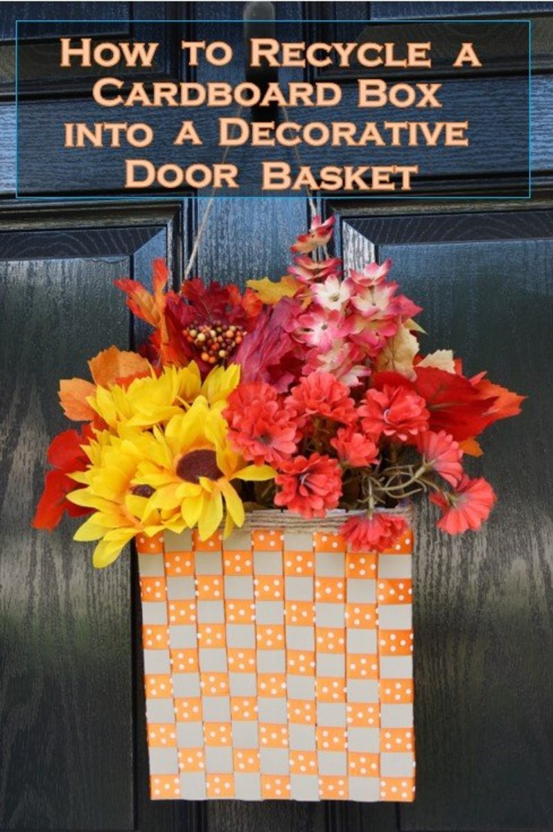 Tutorial de manualidades: cómo hacer una canasta decorativa para la puerta con una caja de cartón