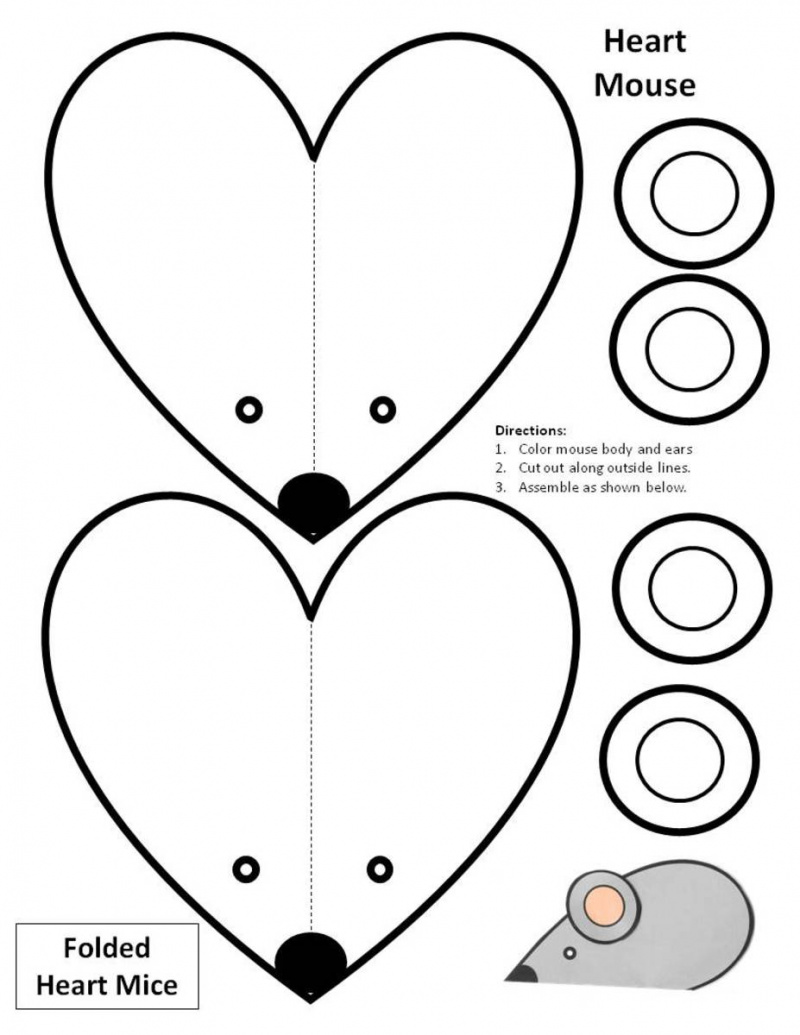   Hier ist die Vorlage für die gefalteten Herzmäuse. Der Link zum PDF dieses Musters befindet sich am Ende dieses Artikels.