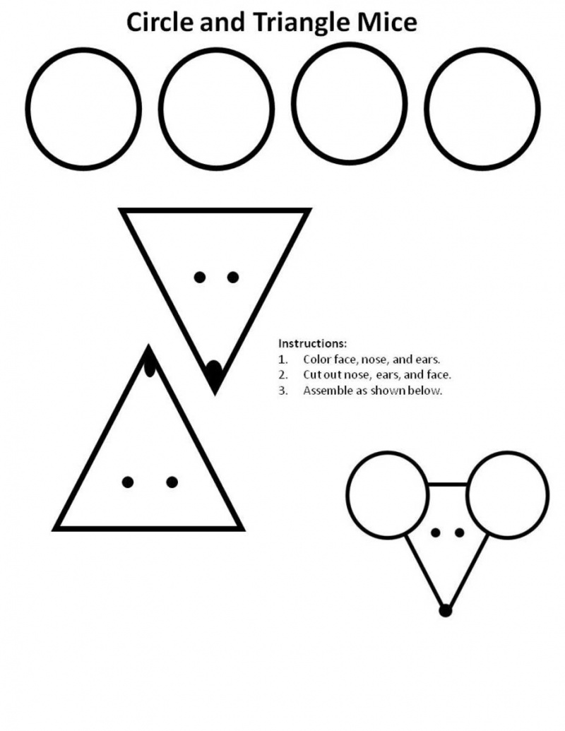   Hier ist die Vorlage für die Kreis- und Dreiecksmäuse. Der Link zum PDF dieses Musters befindet sich am Ende dieses Artikels.