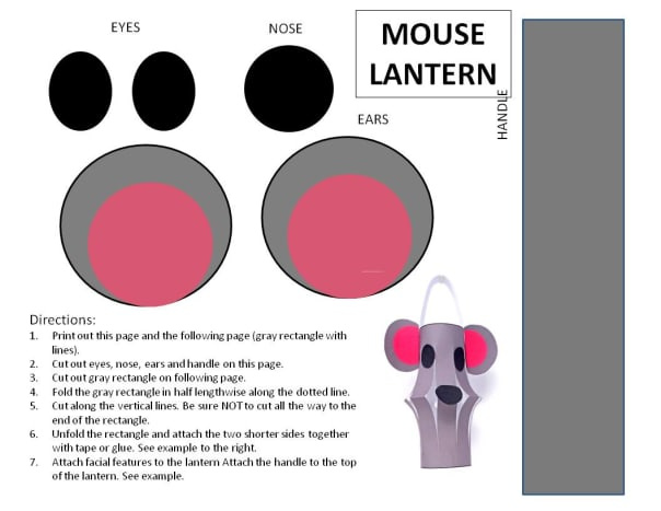   Voici la première page du modèle de la lanterne de la souris. Le lien vers le pdf de ce patron se trouve au milieu de cet article.