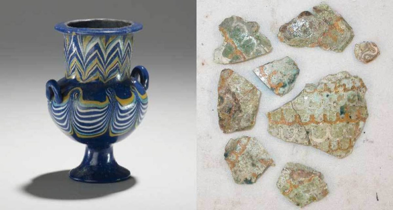   Парчета стъкло, открити за първи път в Египет