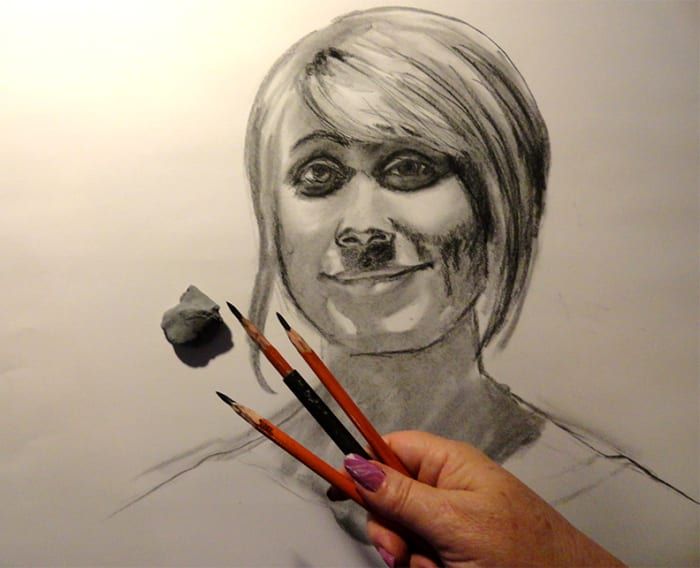 cilvēka sejas zīmēšana