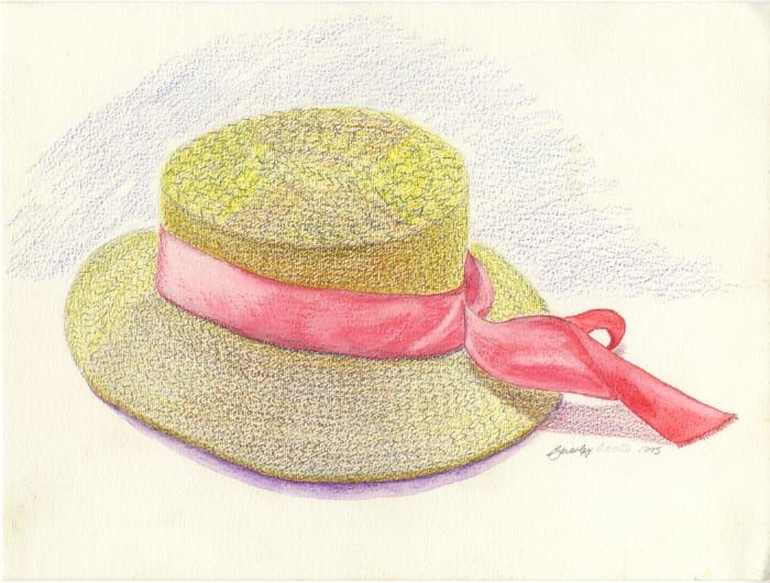 Mon chapeau, crayon de couleur, 1995.