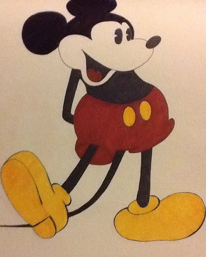 Diseño de Mickey Mouse que dibujé para una camiseta