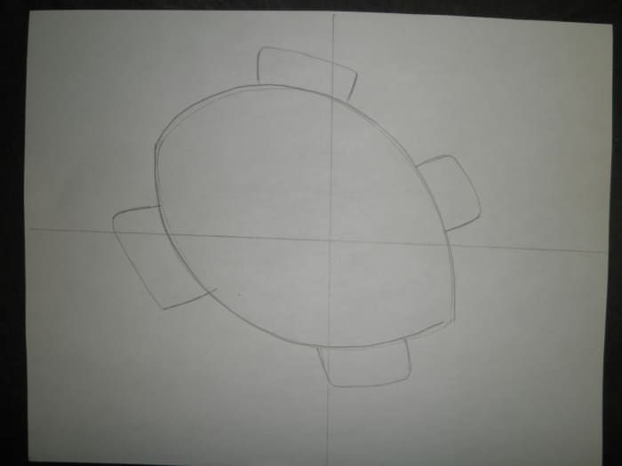 Étape 2: Comment dessiner une tortue de mer