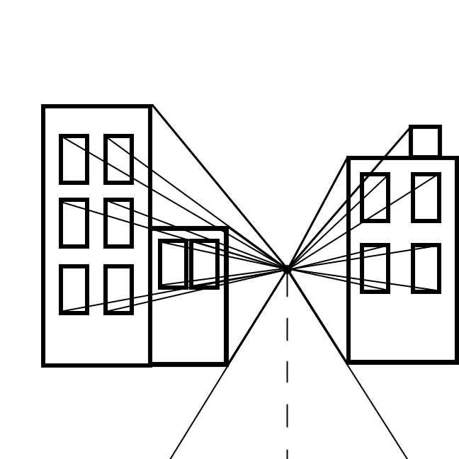 dessin-perspective-simple-point-unique