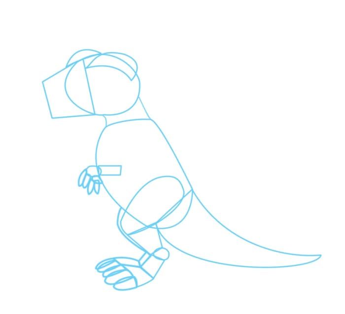 как да нарисувате-а-карикатура-t-rex