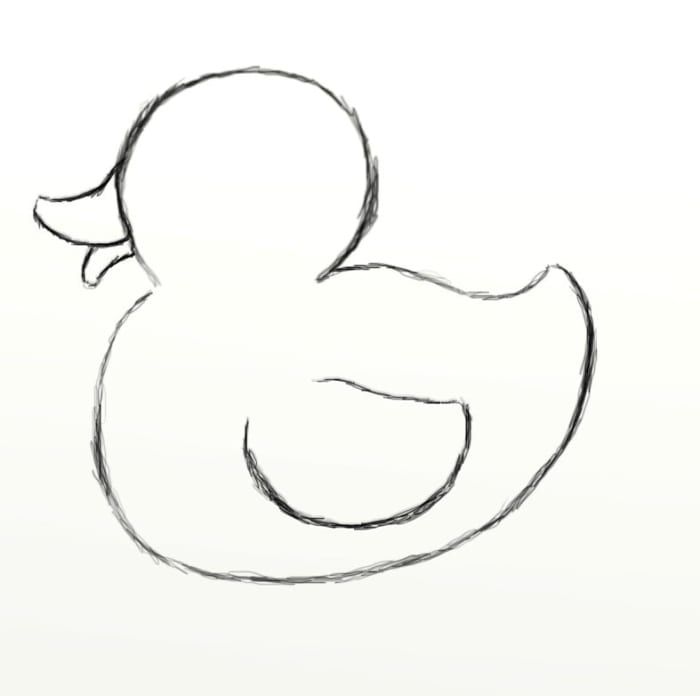 как да нарисувам-каучук-патица