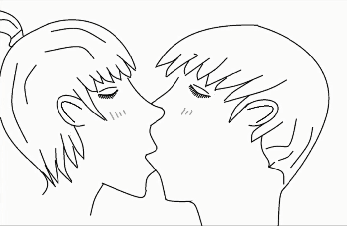 Zwei Leute küssen sich
