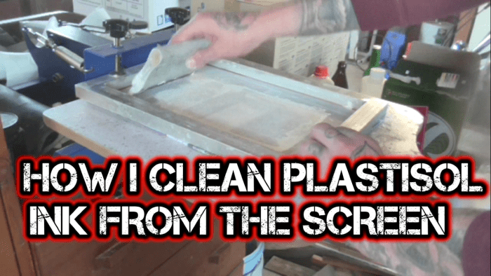 Како очистити мастило од пластисола са екрана за сито штампу