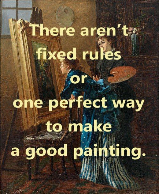 Es gibt keine festen Regeln und es gibt keinen perfekten Weg, sich dem Gemälde zu nähern.