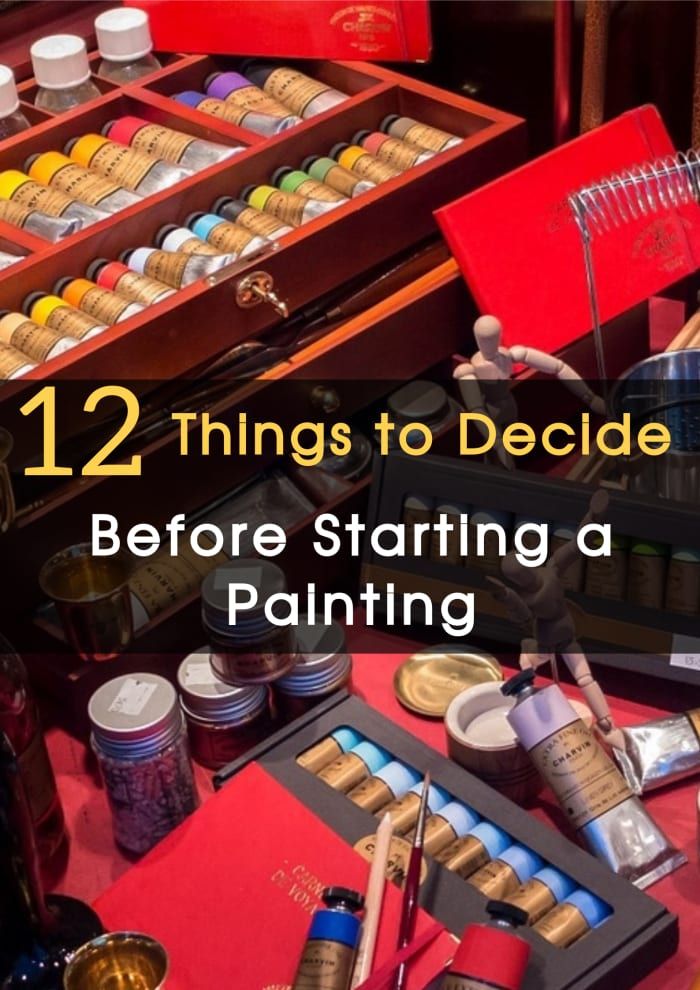 Lernen Sie die 12 Dinge, die Sie planen müssen, bevor Sie mit dem Malen beginnen. Was malen? Wie? Mit welchen Techniken und Stilen? Erfahren Sie, wie Sie die wichtigsten Entscheidungen vor und während des Malprozesses treffen.