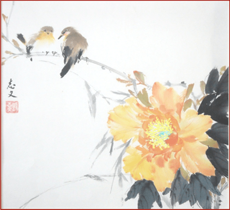 De Chi uitdrukken met Chinees penseel schilderen