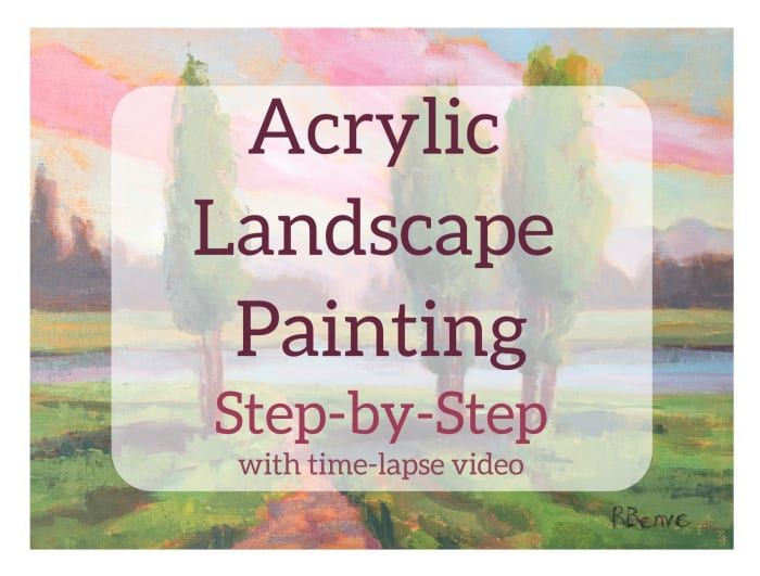 Erfahren Sie, wie Sie eine Acryllandschaft malen: Schritt für Schritt mit Beispielen
