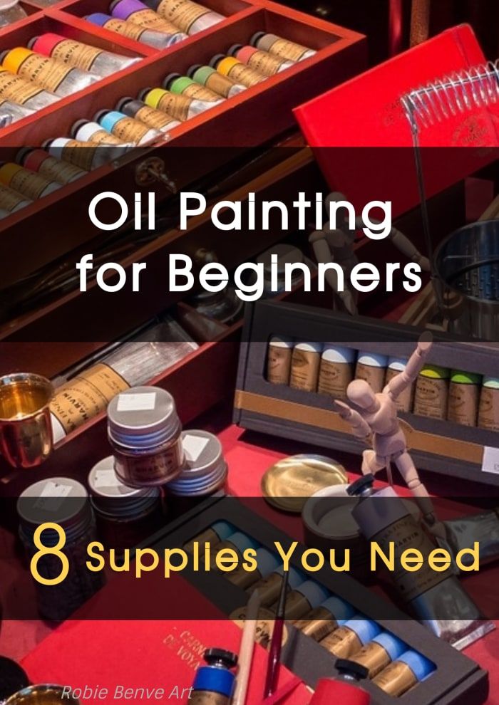 Los 8 suministros básicos de pintura al óleo que los artistas necesitan para comenzar. Las respuestas a las preguntas habituales de todos los pintores principiantes. Ideas de regalos para pintores al óleo. Lo que necesita para comenzar con la pintura al óleo: tubos de pintura, pinceles, lienzos, diluyente y más.