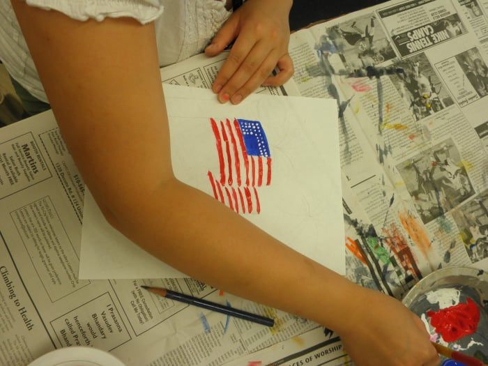 Kako naslikati ameriško zastavo - 4. julij