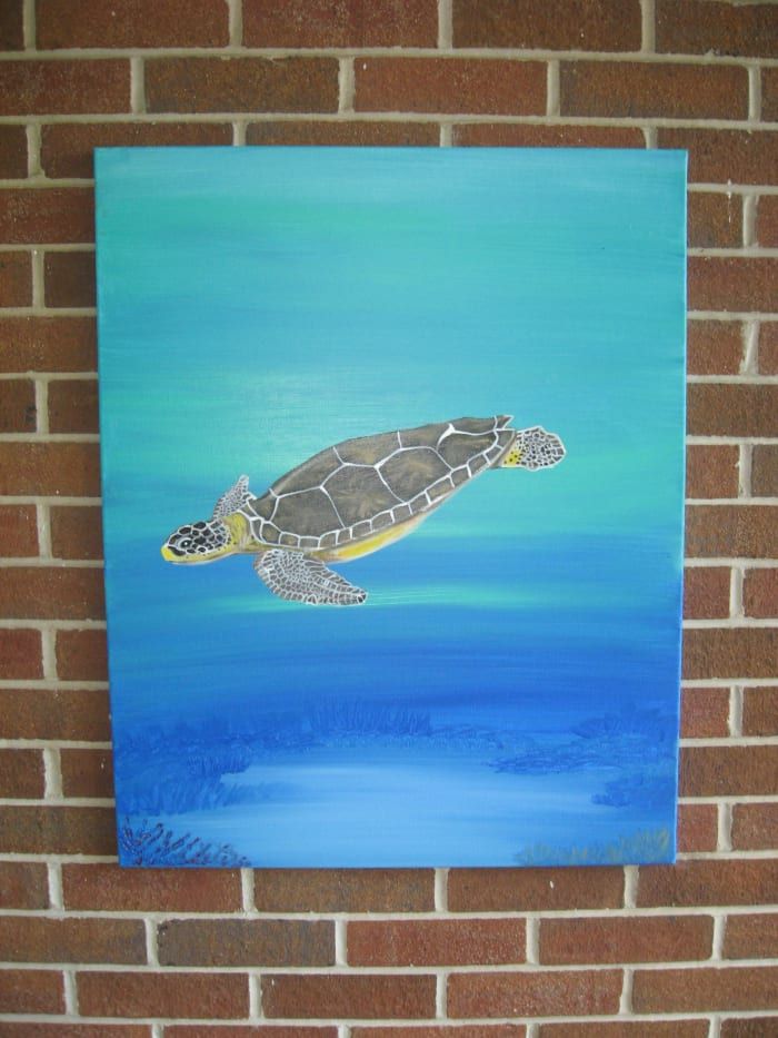 Напоследък продавам много картини с морски костенурки!