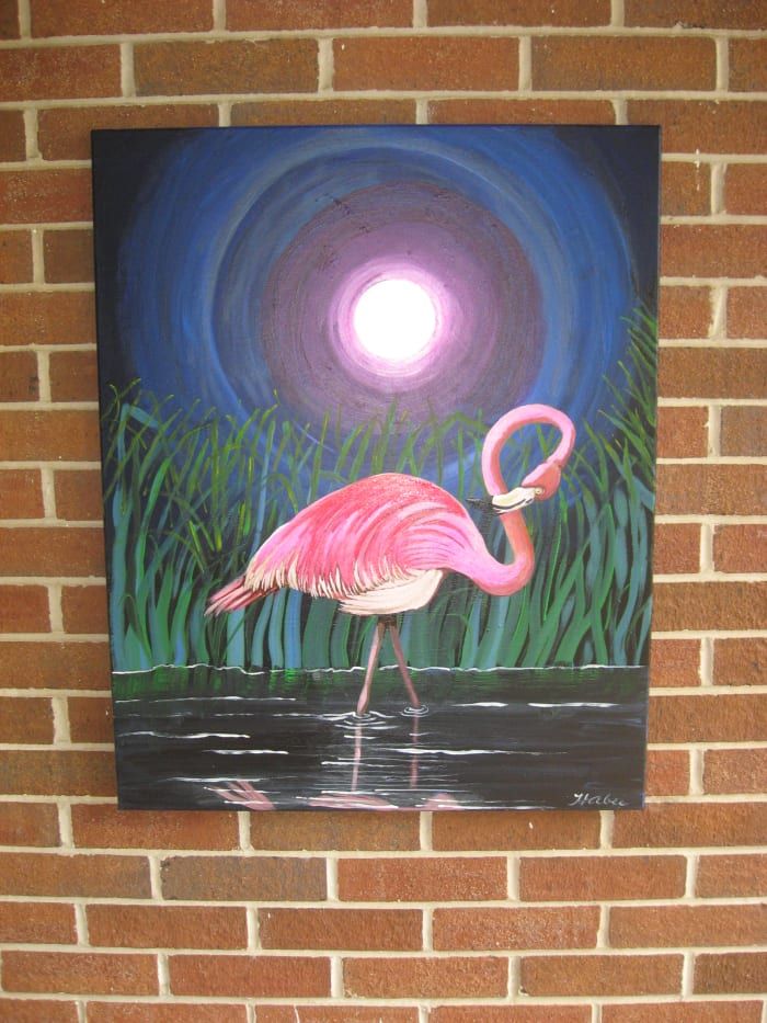 Фламинго живопис за продажба