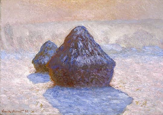 Meules de foin: effet de neige (1891) par Claude Monet