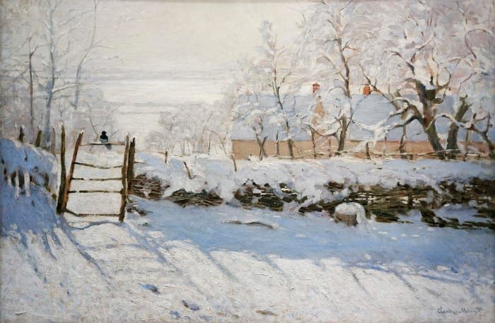Peinture de paysage de neige par l