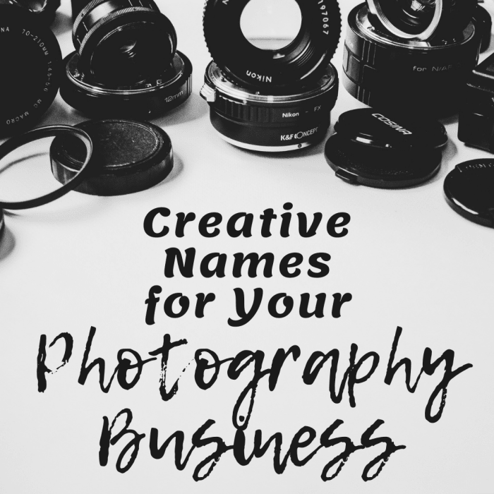 150+ idej za poslovno ime Creative Photo